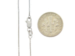 이미지를 갤러리 뷰어에 로드 , 14K White  Gold 0.8mm Diamond Cut Cable Bracelet Anklet Choker Necklace Pendant Chain
