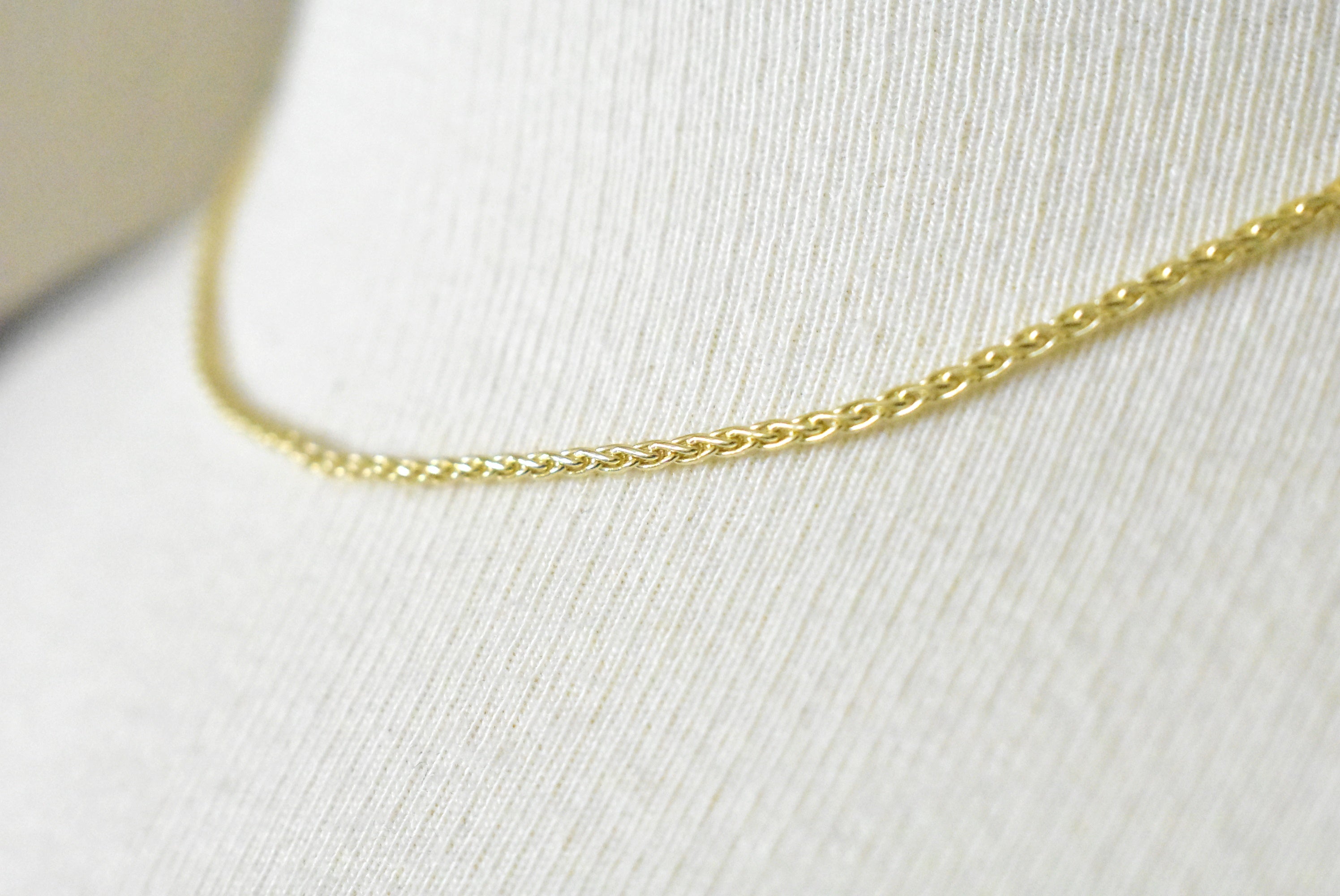 14K Yellow Gold 1.5mm Parisian Wheat Bracelet Anklet Choker Necklace Pendant Chain
