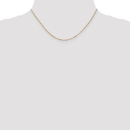 14k yellow gold 1.25mm flat figaro bracelet anklet choker necklace pendant chain