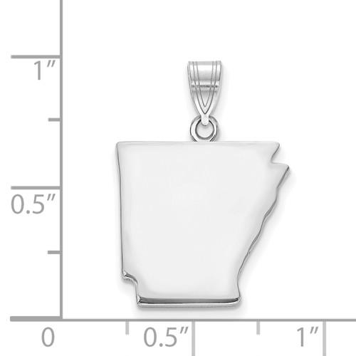 14k gold or sterling silver arkansas ar state pendant charm personalized monogram