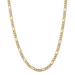 画像をギャラリービューアに読み込む, 14K Yellow Gold 5.25mm Flat Figaro Bracelet Anklet Choker Necklace Pendant Chain
