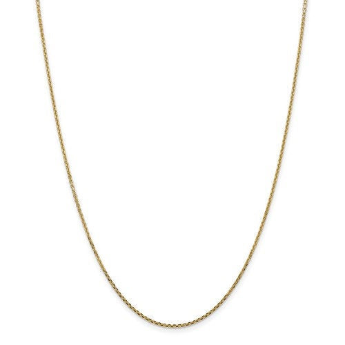 14K Yellow Gold 1.45mm Diamond Cut Cable Bracelet Anklet Choker Necklace Pendant Chain