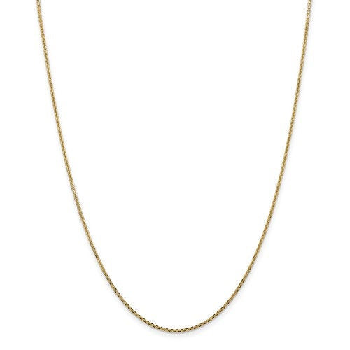 14k yellow gold 1.45mm diamond cut cable bracelet anklet choker necklace pendant chain