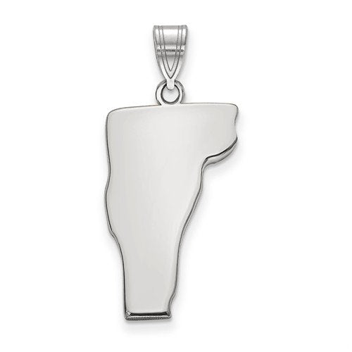 14k gold or sterling silver vermont vt state map pendant charm personalized monogram