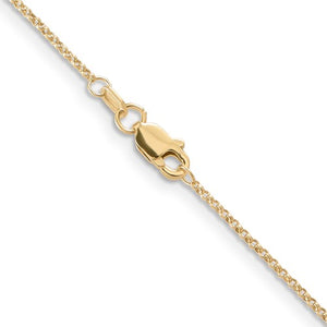 14K Yellow Gold 1.15mm Rolo Bracelet Anklet Choker Necklace Pendant Chain