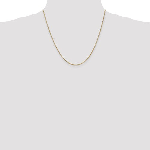 10k yellow gold 1.25mm polished box bracelet anklet choker pendant necklace chain