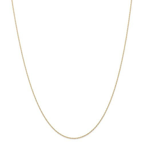 14k yellow gold 0.6mm thin cable rope necklace choker pendant chain
