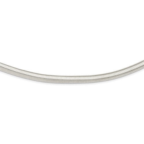 sterling silver 8mm reversible round to flat omega cubetto choker necklace pendant chain lobster clasp 16 inches or 18 inches