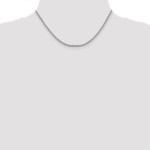 14k white gold 2.5mm diamond cut cable bracelet anklet necklace choker pendant chain