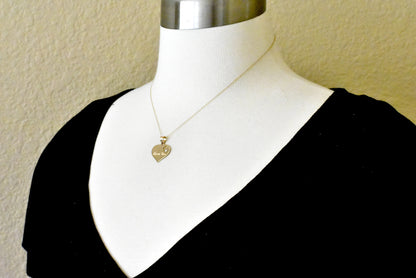 14k 10k yellow rose white gold or sterling silver paw print cut out personalized pendant charm