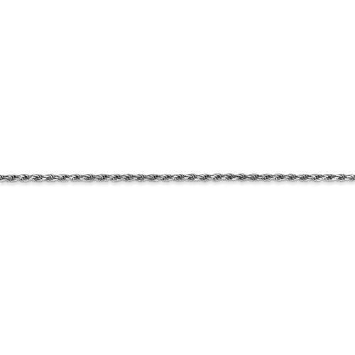10k white gold 1.50mm diamond cut rope bracelet anklet choker necklace pendant chain