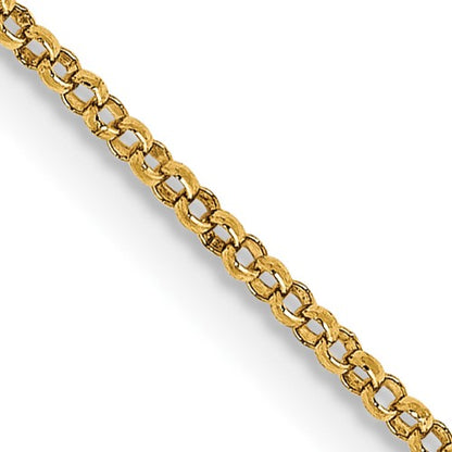 14k yellow gold 1.15mm rolo bracelet anklet choker necklace pendant chain