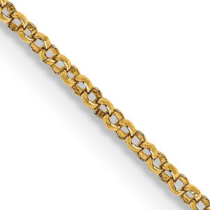 14K Yellow Gold 1.15mm Rolo Bracelet Anklet Choker Necklace Pendant Chain