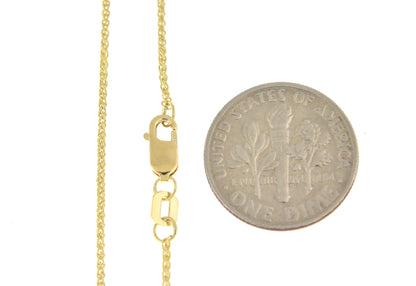 14k yellow gold 1mm spiga wheat bracelet anklet necklace pendant chain