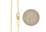 Lataa kuva Galleria-katseluun, 14K Yellow Gold 1mm Spiga Wheat Bracelet Anklet Necklace Pendant Chain
