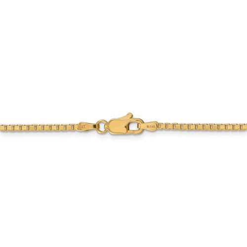14k yellow gold 1.9mm box bracelet anklet choker necklace pendant chain