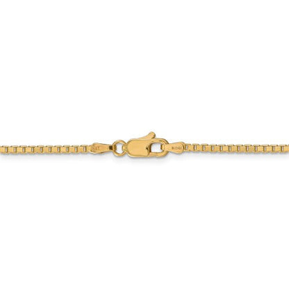 14k yellow gold 1.9mm box bracelet anklet choker necklace pendant chain