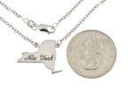 Indlæs billede til gallerivisning 14K Gold or Sterling Silver New York NY State Name Necklace Personalized Monogram
