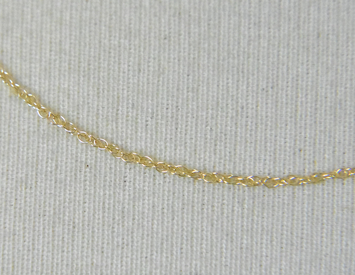 10k yellow gold 0.95mm cable rope bracelet anklet choker necklace pendant chain