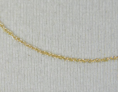 10k yellow gold 0.95mm cable rope bracelet anklet choker necklace pendant chain