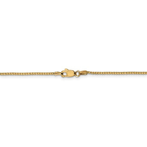 14k yellow gold 1.10mm box bracelet anklet choker necklace pendant chain