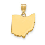 Kép betöltése a galériamegjelenítőbe: 14K Gold or Sterling Silver Ohio OH State Map Pendant Charm Personalized Monogram
