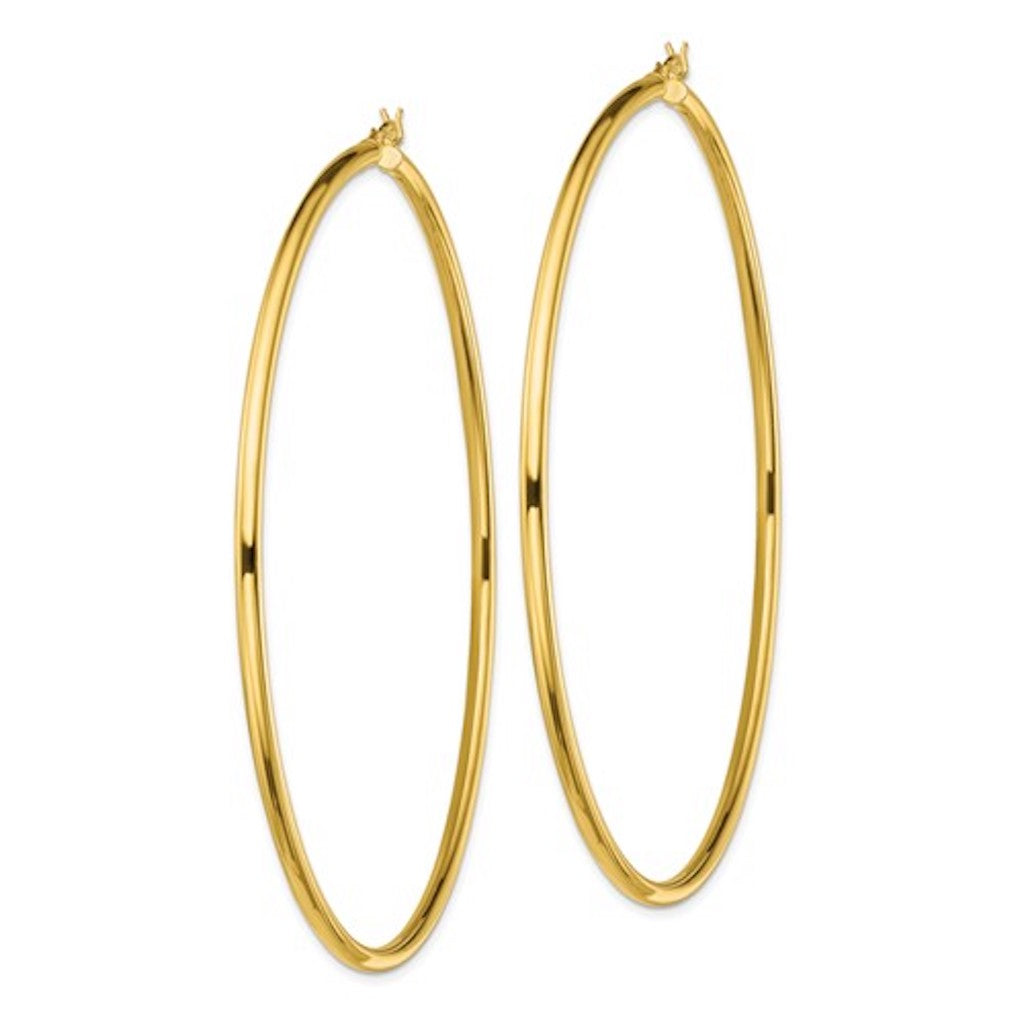 40mm Classic Hoop Earrings in 14K Yellow Gold (3.90 g) Over Sterling Silver by SuperJeweler