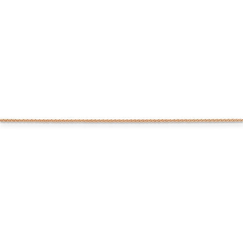 14k rose gold 0.65mm diamond cut spiga bracelet anklet choker necklace pendant chain