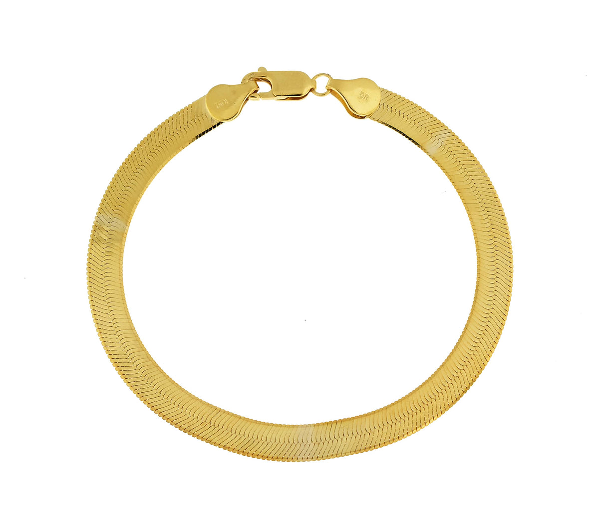 10k yellow gold 5.5mm silky herringbone bracelet anklet choker necklace pendant chain