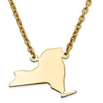 画像をギャラリービューアに読み込む, 14K Gold or Sterling Silver New York NY State Name Necklace Personalized Monogram
