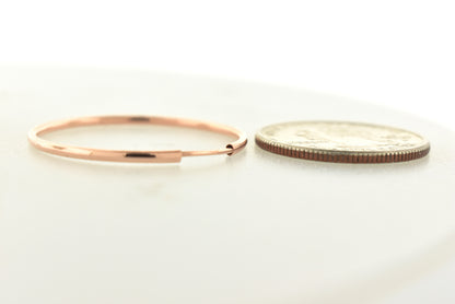 14k rose gold classic endless round hoop earrings 30mm x 1.5mm