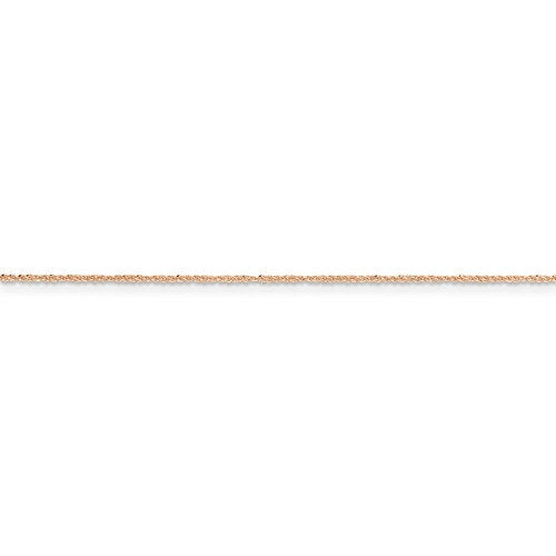 14k rose gold 0.70mm rope bracelet anklet choker necklace pendant chain
