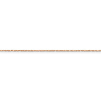 14k rose gold 0.70mm rope bracelet anklet choker necklace pendant chain