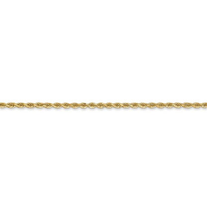 14k solid yellow gold 1.75mm diamond cut rope bracelet anklet choker necklace pendant chain