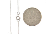 Charger l&#39;image dans la galerie, 14k White Gold 0.42mm Thin Curb Bracelet Anklet Necklace Choker Pendant Chain
