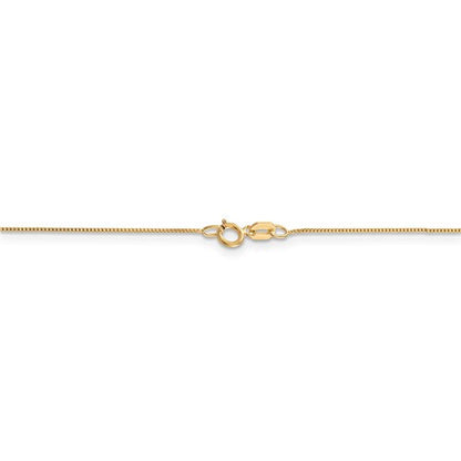 14k yellow gold 0.5mm box bracelet anklet choker necklace pendant chain