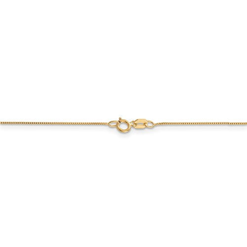14k yellow gold 0.5mm box bracelet anklet choker necklace pendant chain