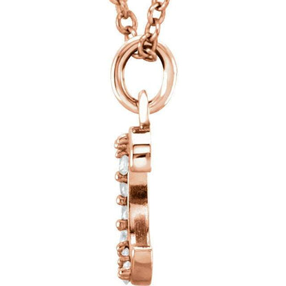 14k yellow rose white gold .03 ctw diamond tiny petite lowercase letter c initial alphabet pendant charm necklace