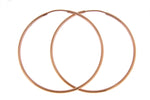 Load image into Gallery viewer, 14k Rose Gold Classic Endless Round Hoop Earrings 40mm x 1.5mm
