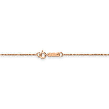 14k rose gold 0.70mm rope bracelet anklet choker necklace pendant chain