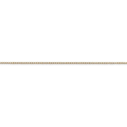 14k yellow gold 0.42mm thin curb bracelet anklet necklace choker pendant chain