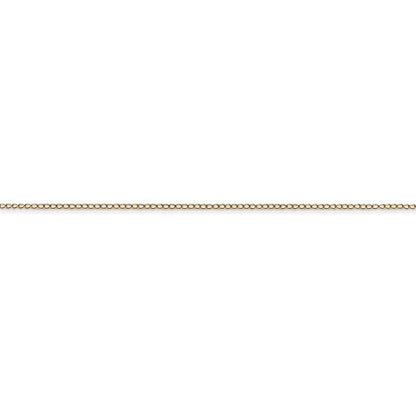 14k yellow gold 0.42mm thin curb bracelet anklet necklace choker pendant chain