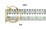 Indlæs billede til gallerivisning 14k Yellow Gold Round Square Tube Hoop Earrings 18mm x 7mm

