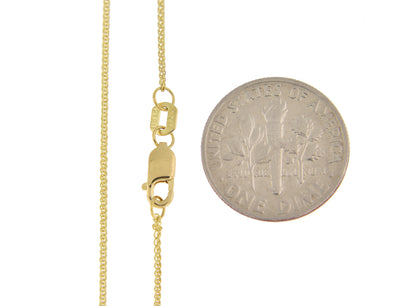 14k yellow gold 0.8mm spiga wheat bracelet anklet choker necklace pendant chain
