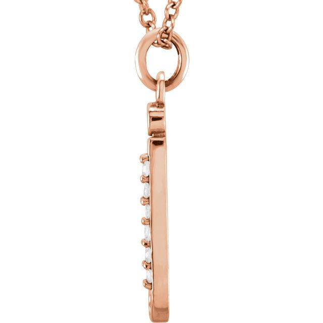 14k yellow rose white gold .025 ctw diamond tiny petite lowercase letter j initial alphabet pendant charm necklace