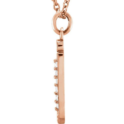 14k yellow rose white gold .025 ctw diamond tiny petite lowercase letter j initial alphabet pendant charm necklace