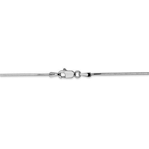 14K White Gold 1.20mm Octagonal Snake Bracelet Anklet Choker Necklace Pendant Chain