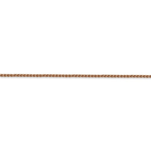 14k rose gold 1.2mm diamond cut spiga wheat bracelet anklet choker necklace pendant chain