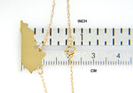 Lade das Bild in den Galerie-Viewer, 14k Gold 10k Gold Silver Kentucky State Map Necklace Heart Personalized City
