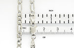 이미지를 갤러리 뷰어에 로드 , 14K White Gold 4mm Figaro Bracelet Anklet Choker Necklace Pendant Chain
